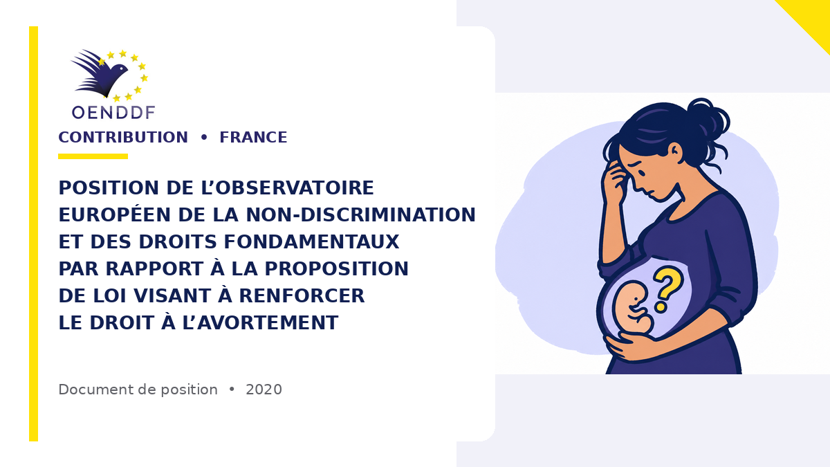 Position de l’OENDDF sur la proposition de loi visant à renforcer le droit à l’avortement — document de position 2020