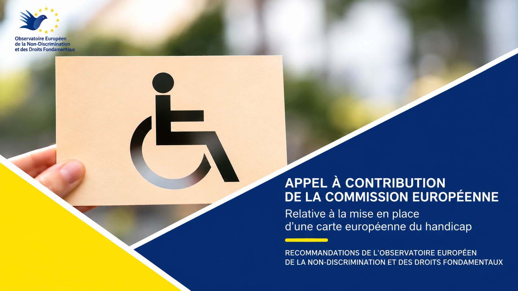 Contribution de l'OENDDF sur la Carte Européenne du Handicap